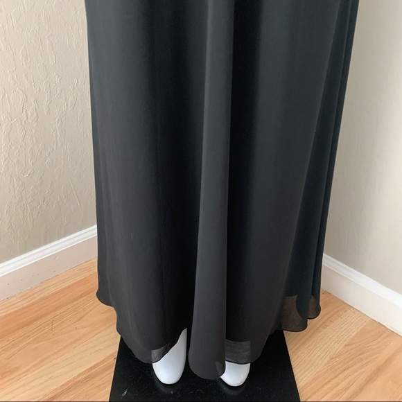 LA FEMME Black Strapless Formal Long Maxi Dress Black Tie Size 0 - Picture 7 of 15